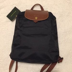 Black Longchamp Le Pliage Backpack -- Original
